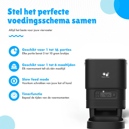 Pretty Paws PP002 Professionele Automatische Voerbak - Zwart