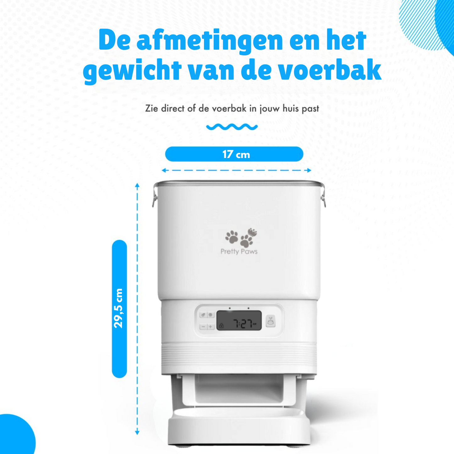 Pretty Paws PP002 Professionele Automatische Voerbak - Wit
