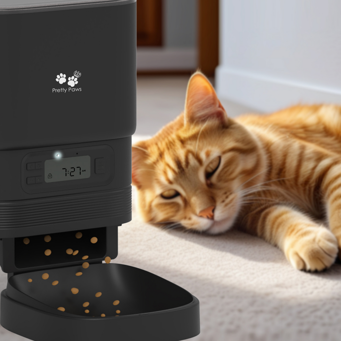 Pretty Paws PP002 Professionele Automatische Voerbak - Zwart