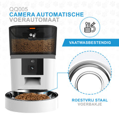 Pretty Paws QQ005 Wifi Camera Voermachine - 4L - Wit