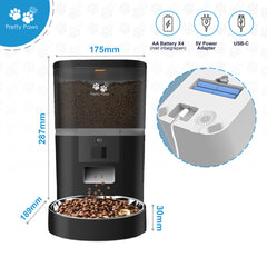 Pretty Paws QQ003 - Wifi Voermachine - Zwart - 4L