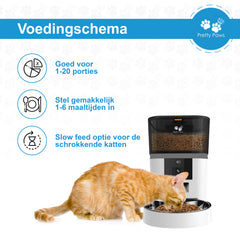 Pretty Paws QQ005 Wifi Camera Voermachine - 4L - Wit