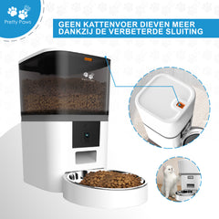 Pretty Paws QQ005 Wifi Camera Voermachine - 4L - Wit