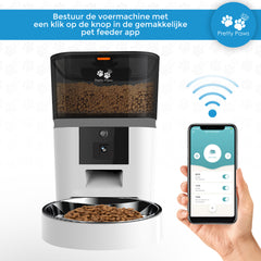 Pretty Paws QQ005 Wifi Camera Voermachine - 4L - Wit