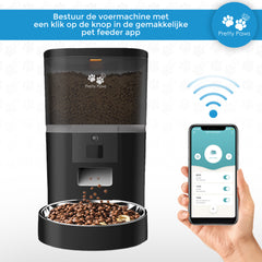 Pretty Paws QQ003 - Wifi Voermachine - Zwart - 4L