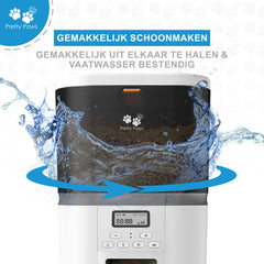 Pretty Paws QQ002 - Dubbele Automatische Voerbak - 6L - Wit