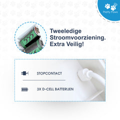 Pretty Paws QQ002 - Dubbele Automatische Voerbak - 6L - Zwart