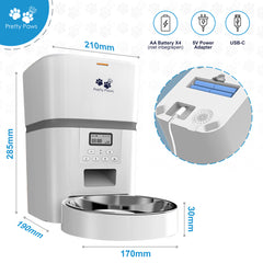 Pretty Paws QQ002 - Automatische Voermachine - Kat - 4L - Wit