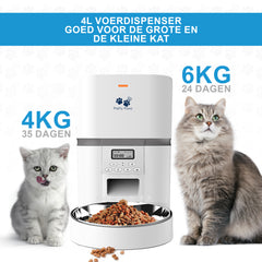 Pretty Paws QQ002 - Automatische Voermachine - Kat - 4L - Wit