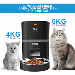 Pretty Paws QQ002 - Automatische Voermachine - 4L - Zwart