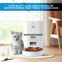 Pretty Paws QQ002 - Automatische Voermachine - Kat - 4L - Wit