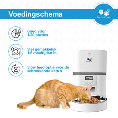 Pretty Paws QQ002 - Automatische Voermachine - Kat - 4L - Wit