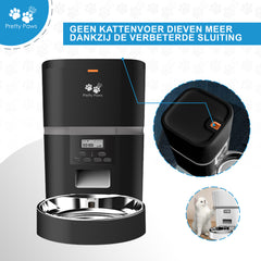 Pretty Paws QQ002 - Automatische Voermachine - 4L - Zwart