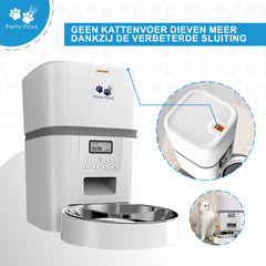Pretty Paws QQ002 - Automatische Voermachine - Kat - 4L - Wit