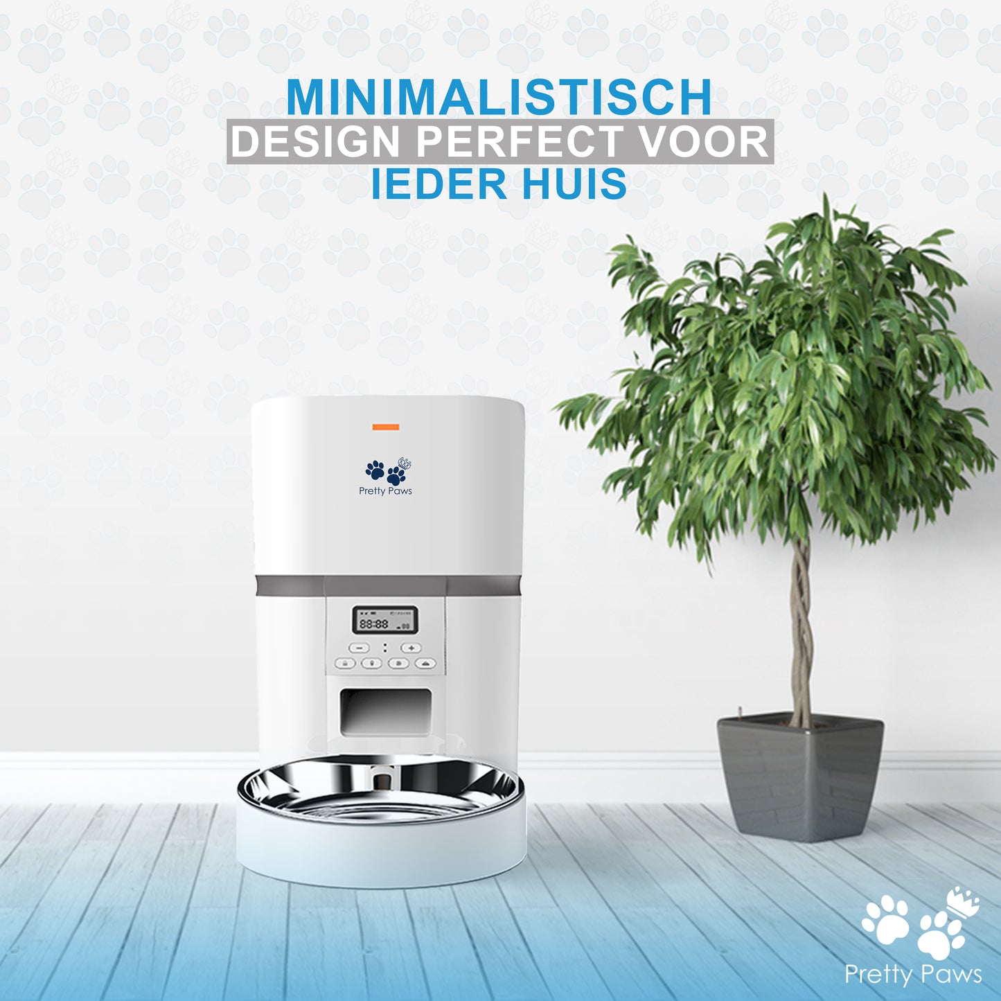 Pretty Paws QQ002 - Automatische Voermachine - Kat - 4L - Wit