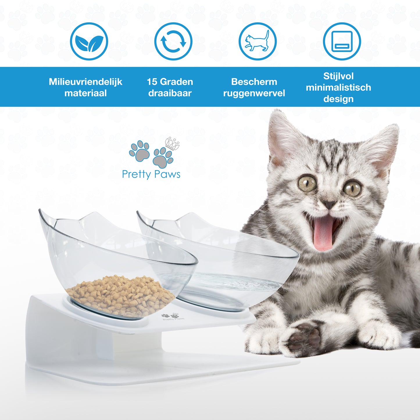 Pretty Paws® - PP001 - Ergonomische Voerbak