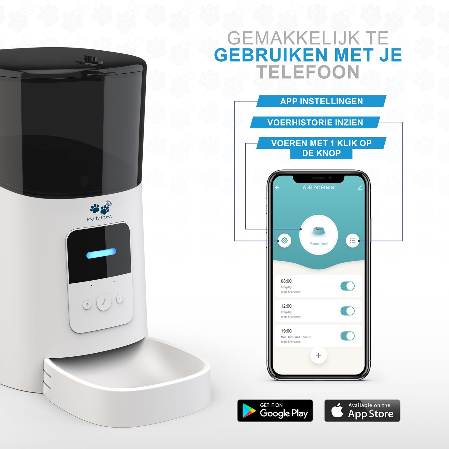 Pretty Paws® - PP005 Wifi Voerautomaat
