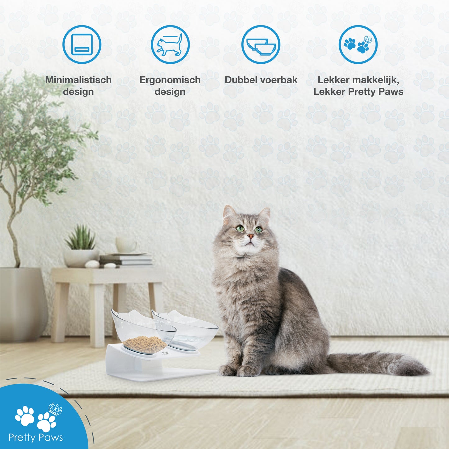 Pretty Paws® - PP001 - Ergonomische Voerbak
