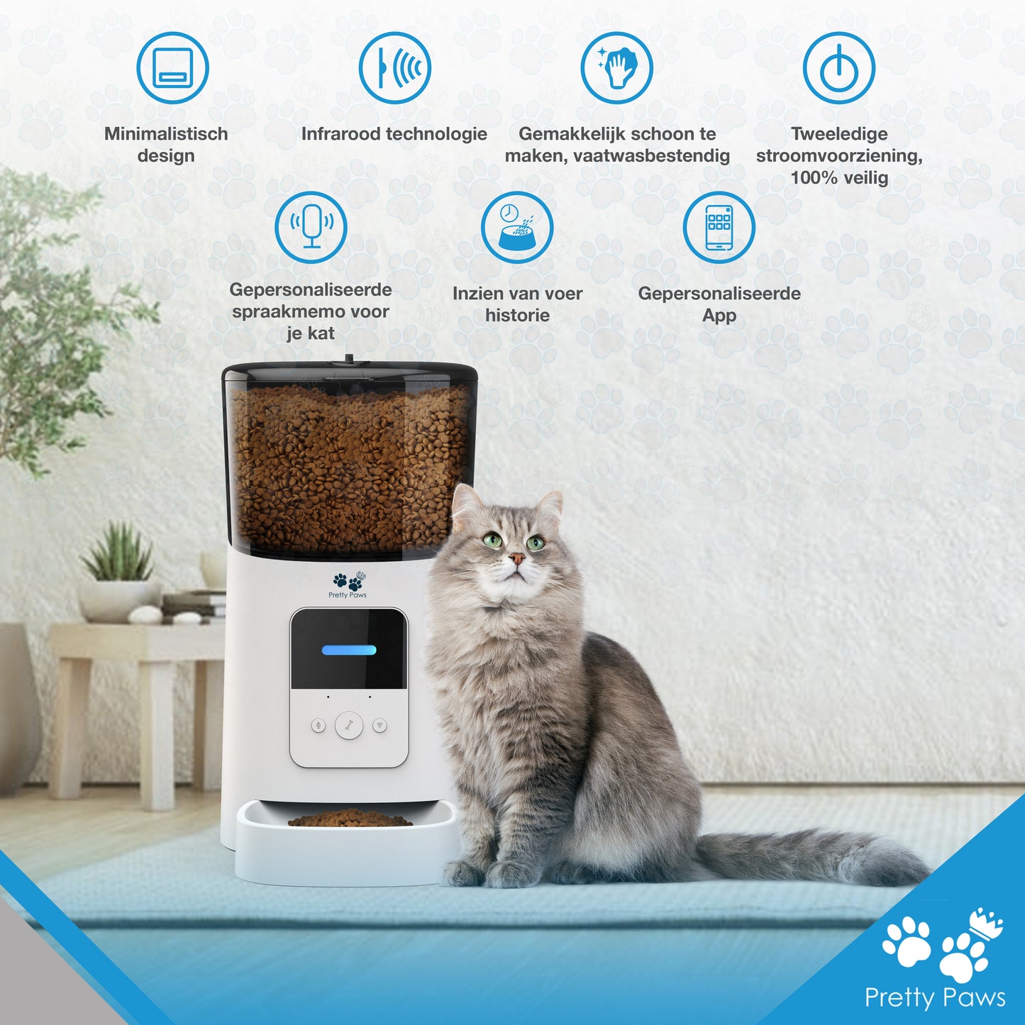 Pretty Paws® - PP005 Wifi Voerautomaat