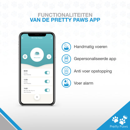 Pretty Paws PP005 Wifi Voerautomaat - Wit